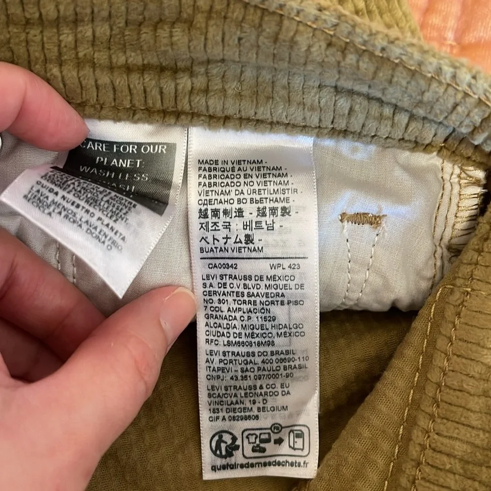 NWOT Levi’s Corduroy Skinny Pants